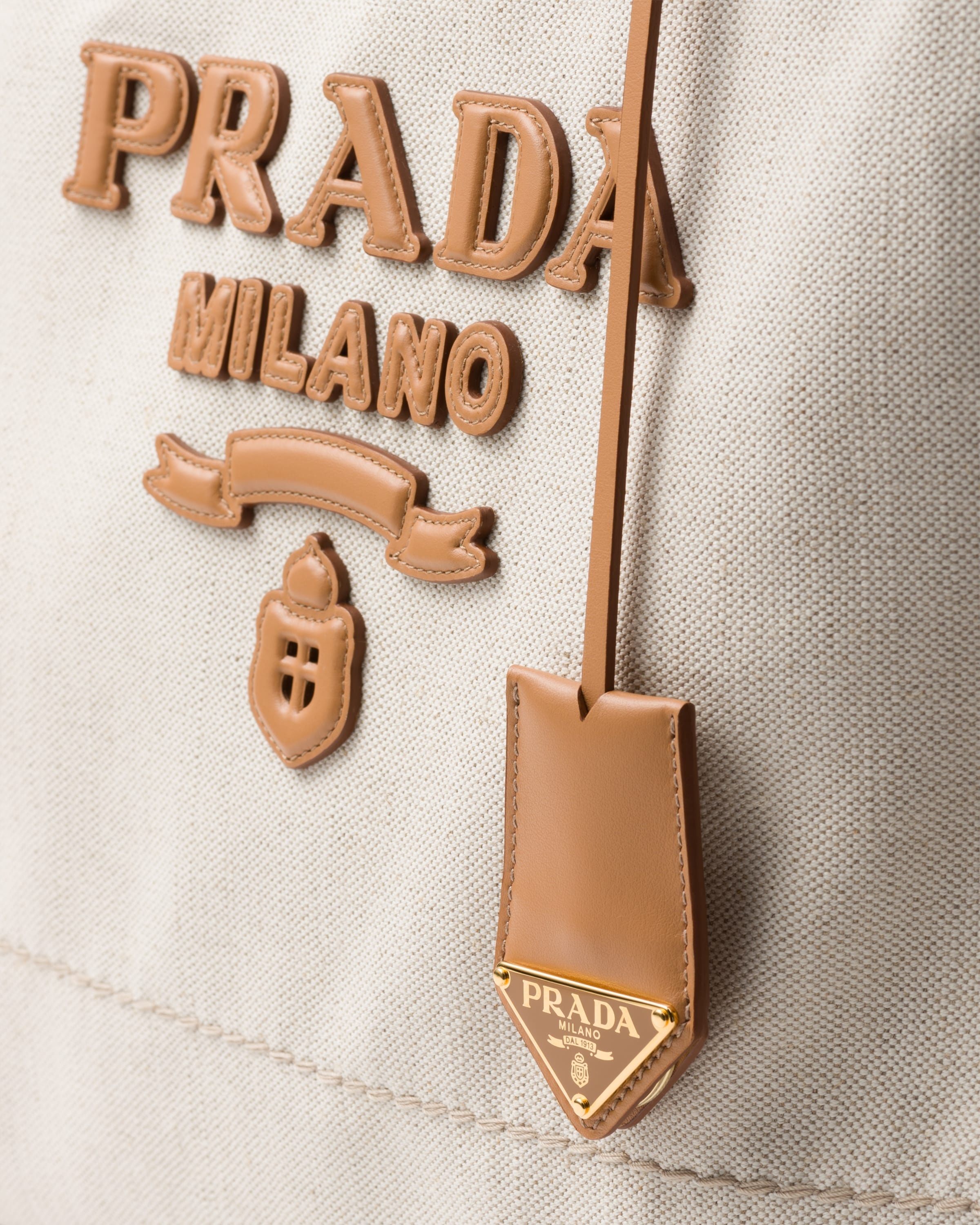 Prada Large linen blend tote bag | REVERSIBLE