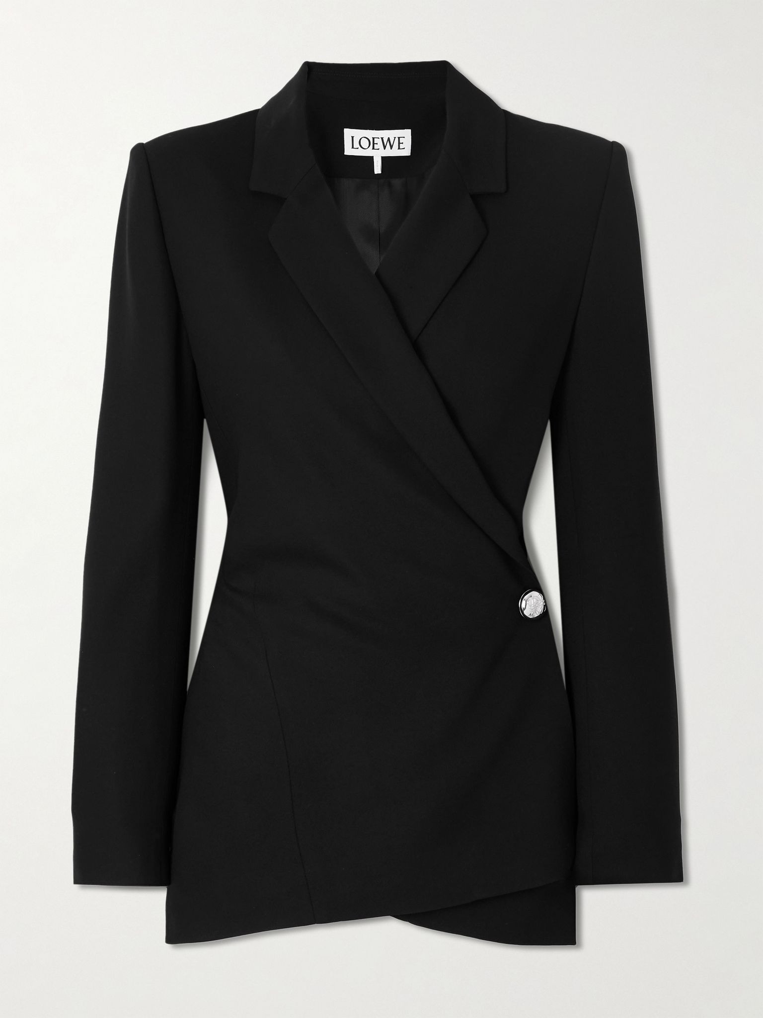 Crepe wrap blazer Black - 1