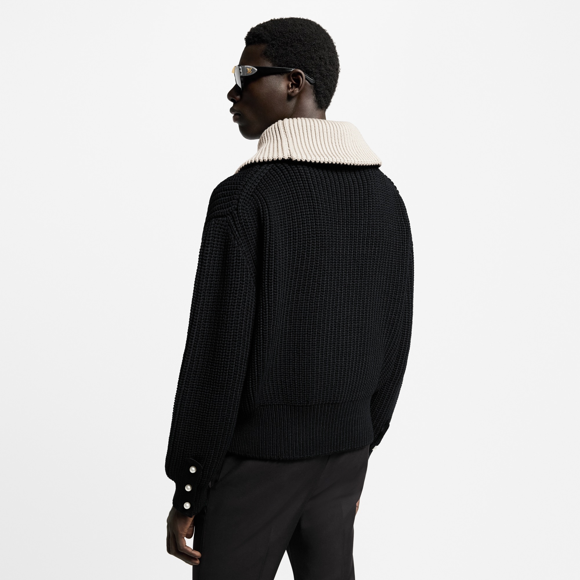 Chunky Wool-Blend Half-Zip Pullover - 4