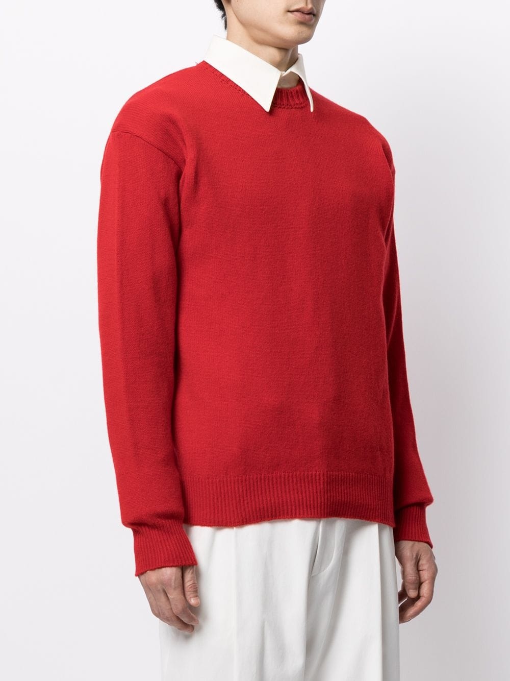 crew-neck rib-trimmed jumper - 3