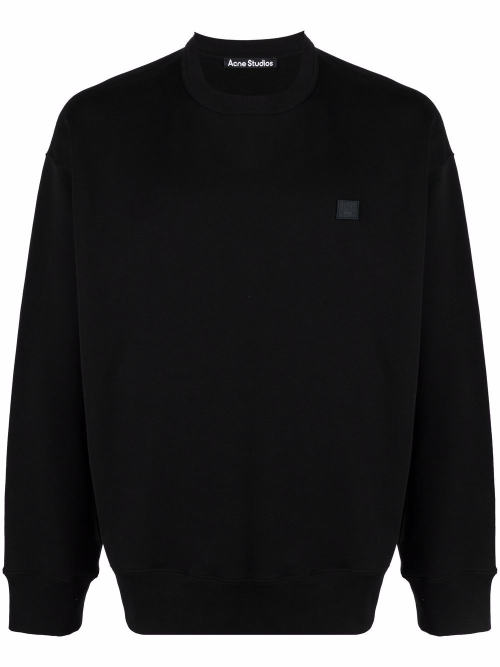 face-patch crew neck sweatshirt - 1