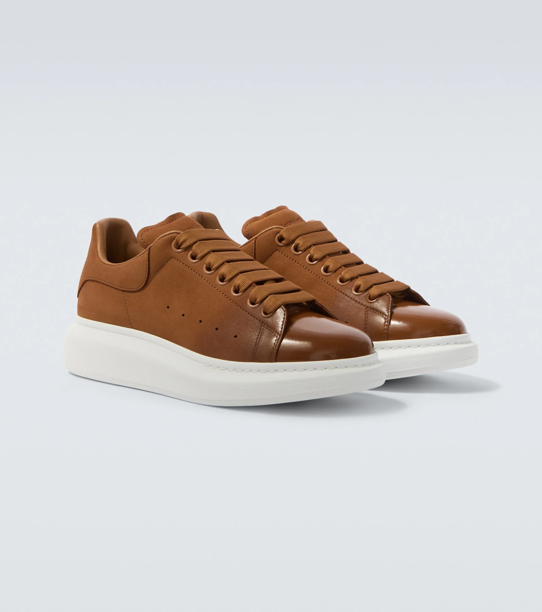 Oversized leather sneakers - 1