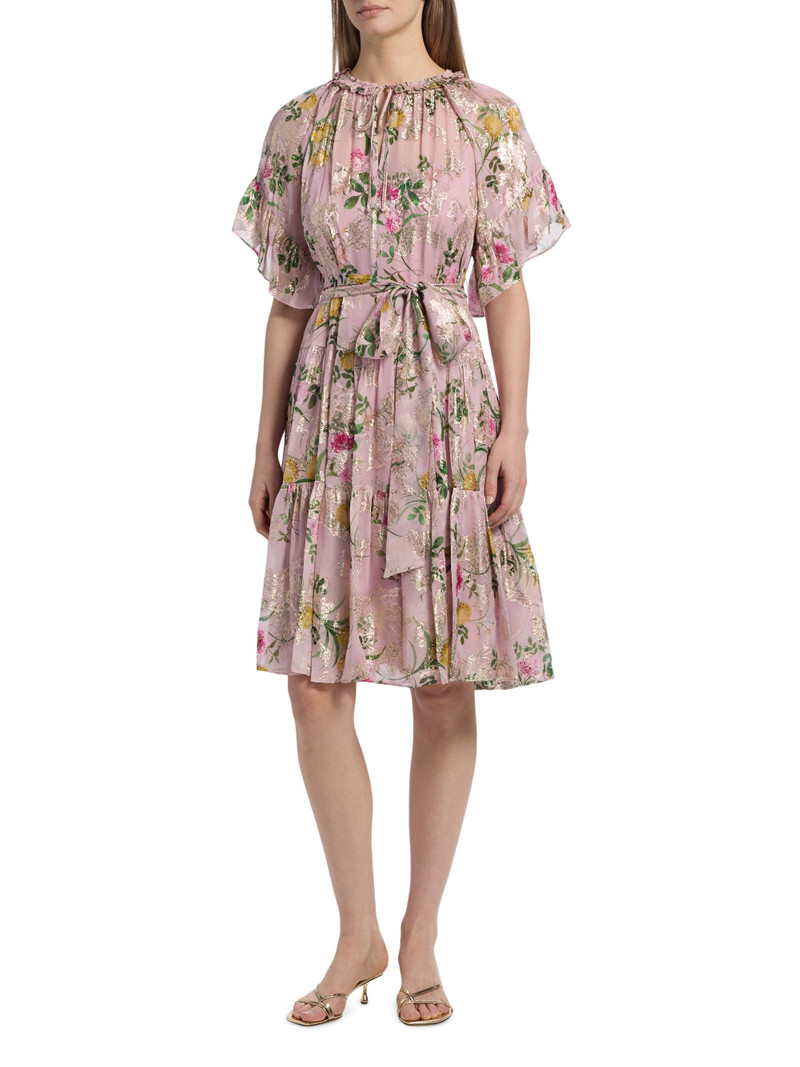 Women's Chase Metallic Floral Ruffle Dress - Peony Multi 3