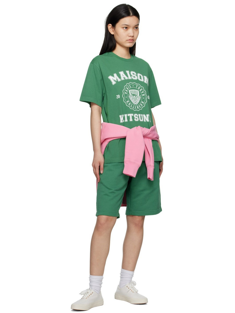 Maison Kitsuné Green Hotel Olympia Edition Crest Shorts outlook