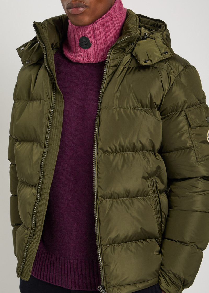 Moncler Moncler Logo-appliquéd Wool and Cashmere-blend Collar outlook