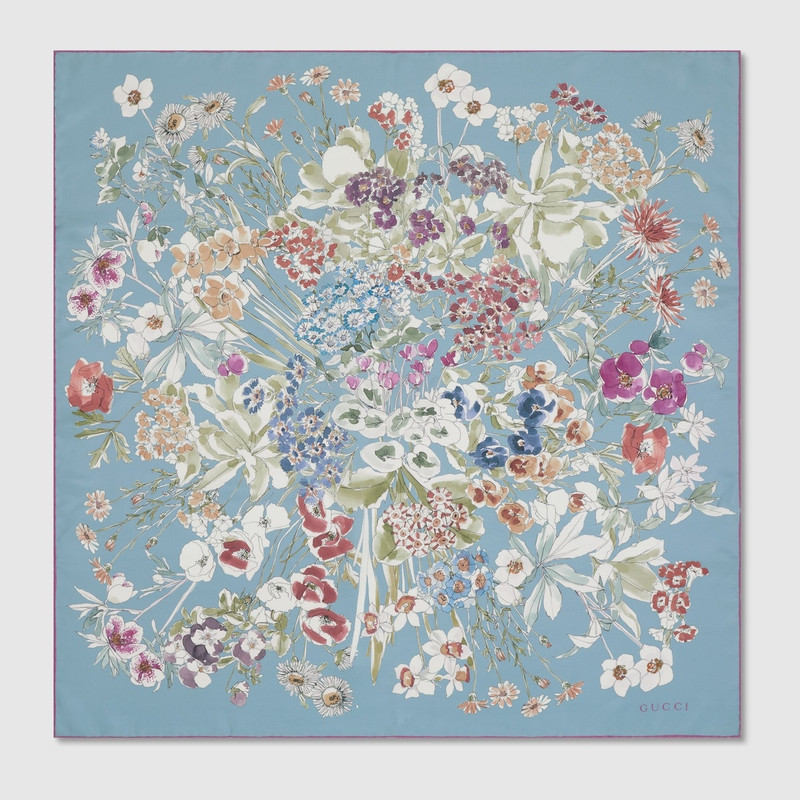 Printed silk carré 1