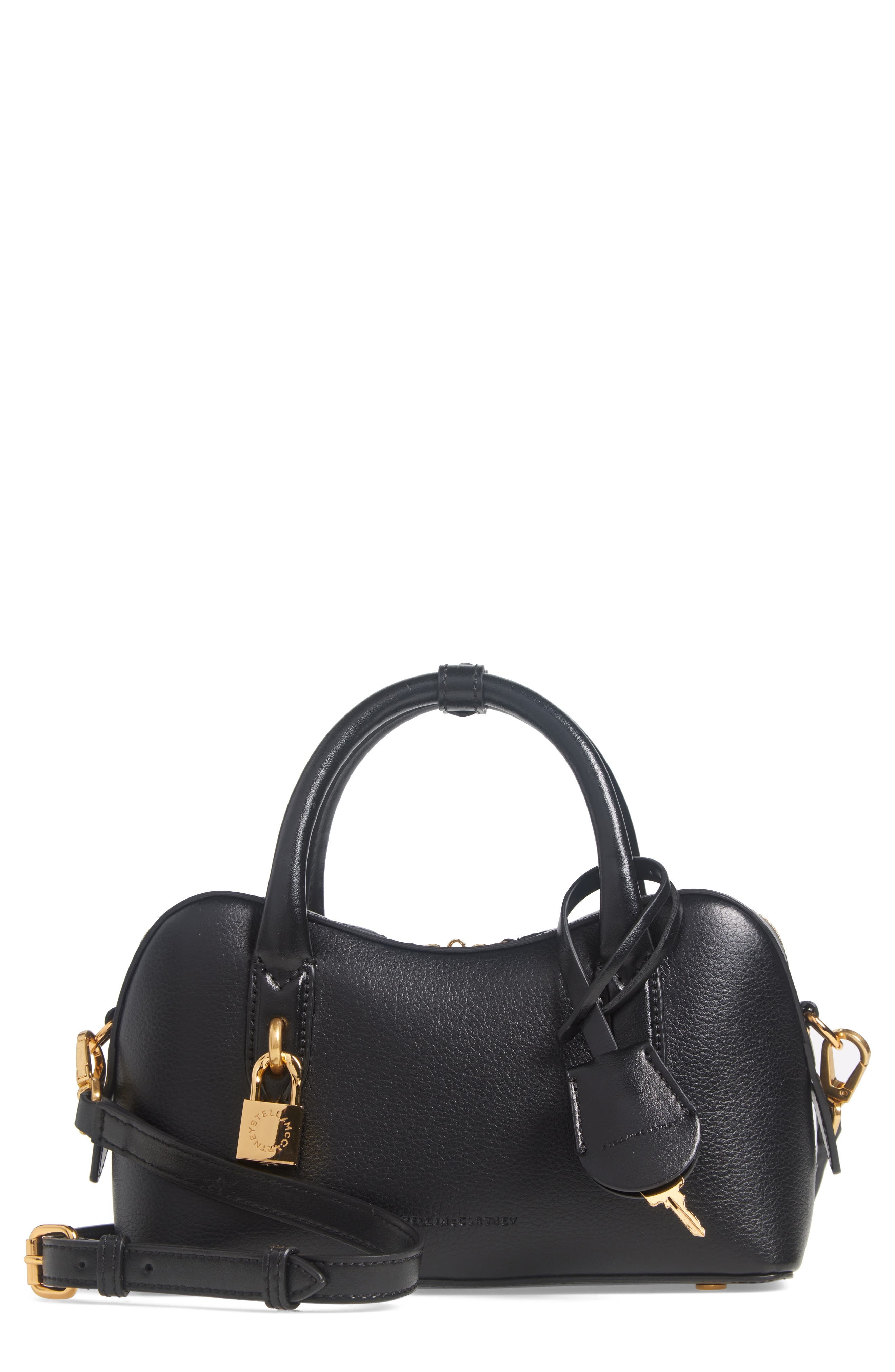 Stella McCartney Ryder Faux Leather Satchel in Black at Nordstrom - 1