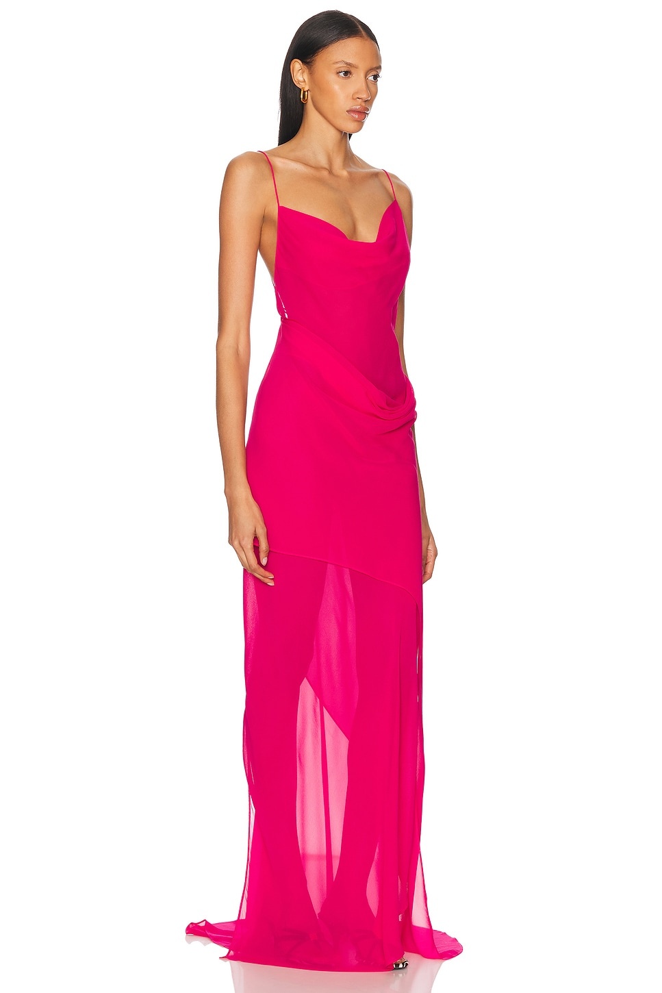 Cowl Hip Slip Dress - 2