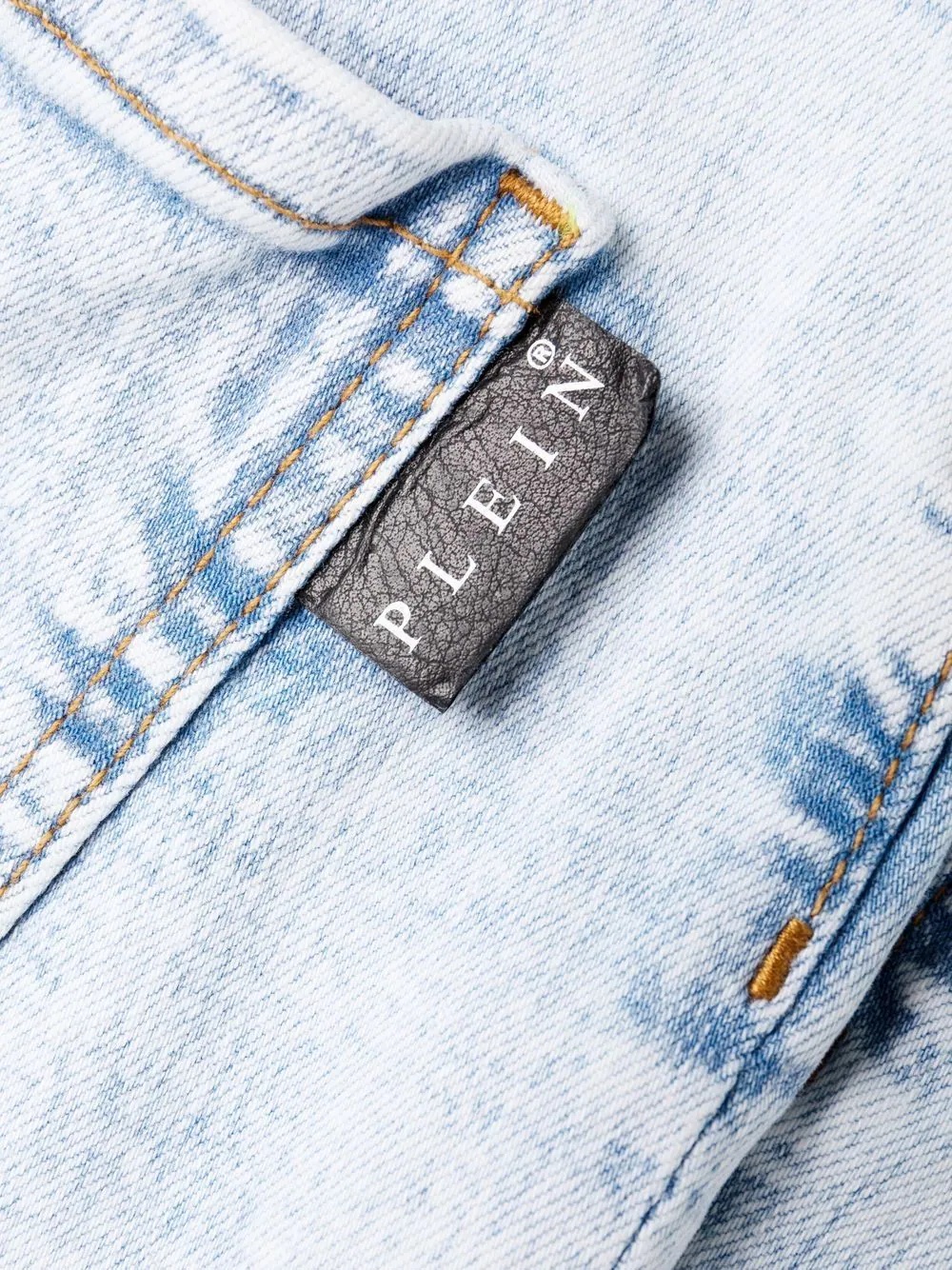 high-waist denim jeggings - 7