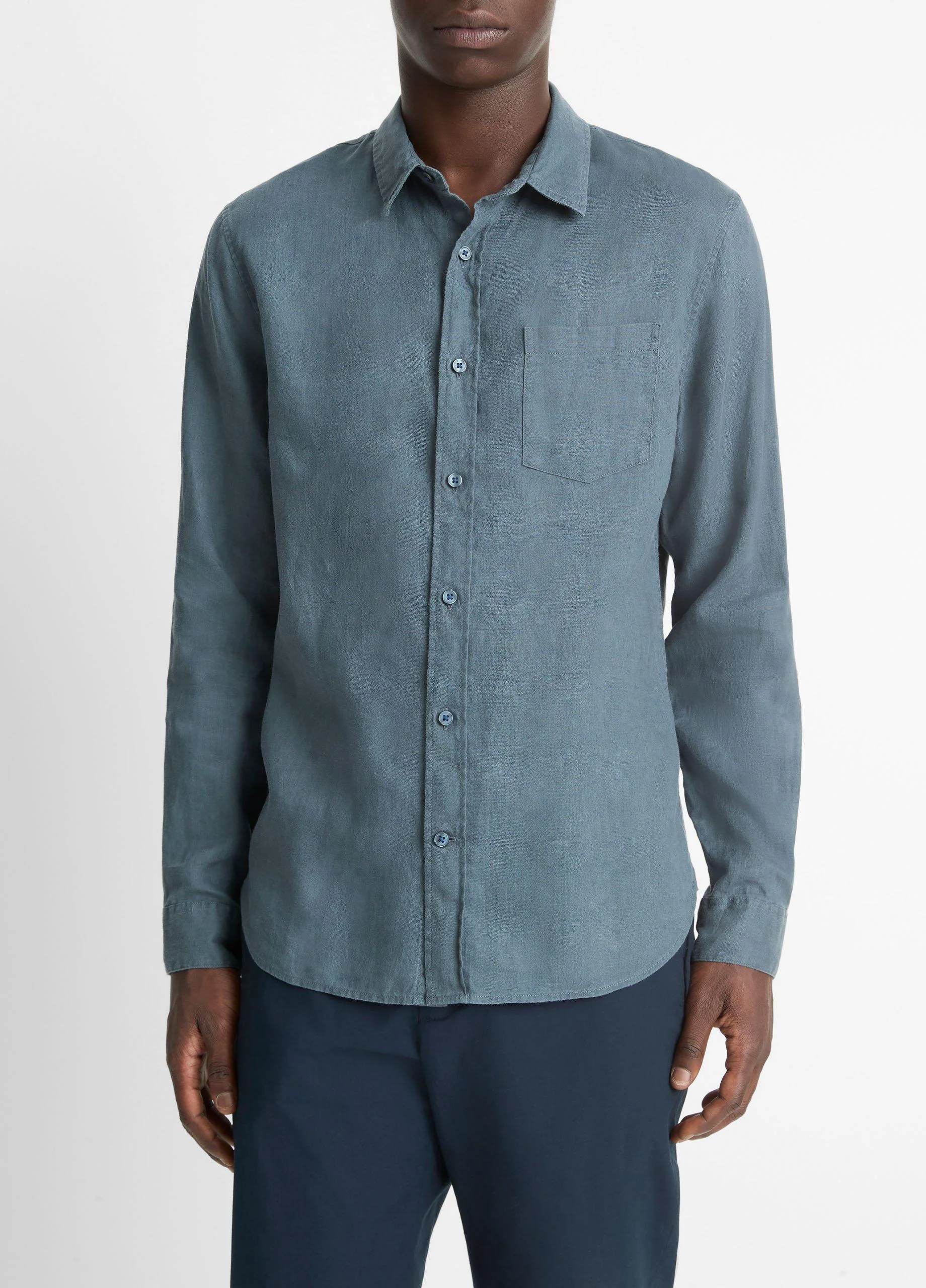 Linen Long-Sleeve Shirt - 1