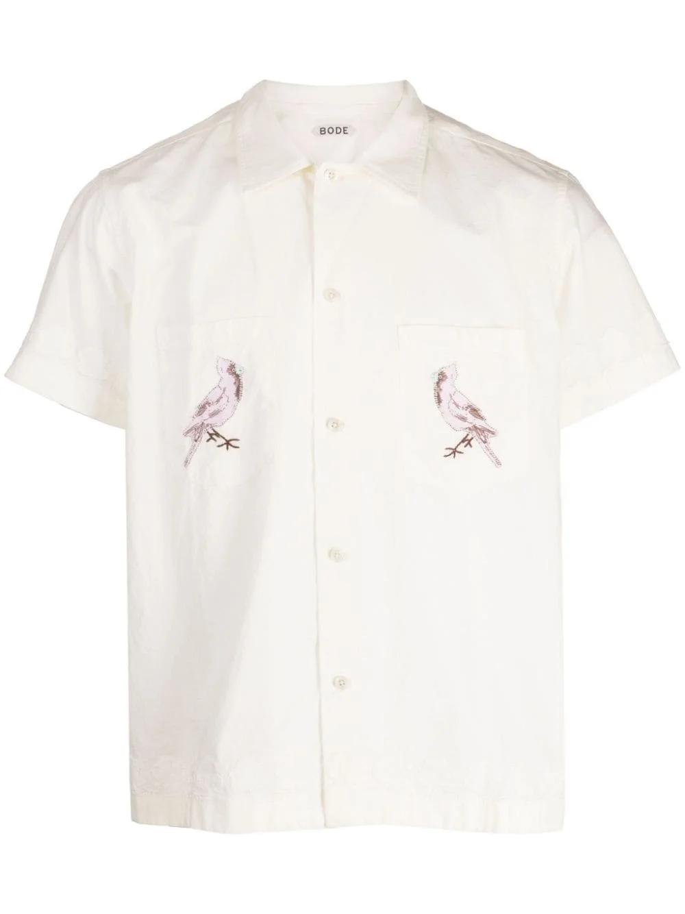 embroidered short-sleeve shirt - 1