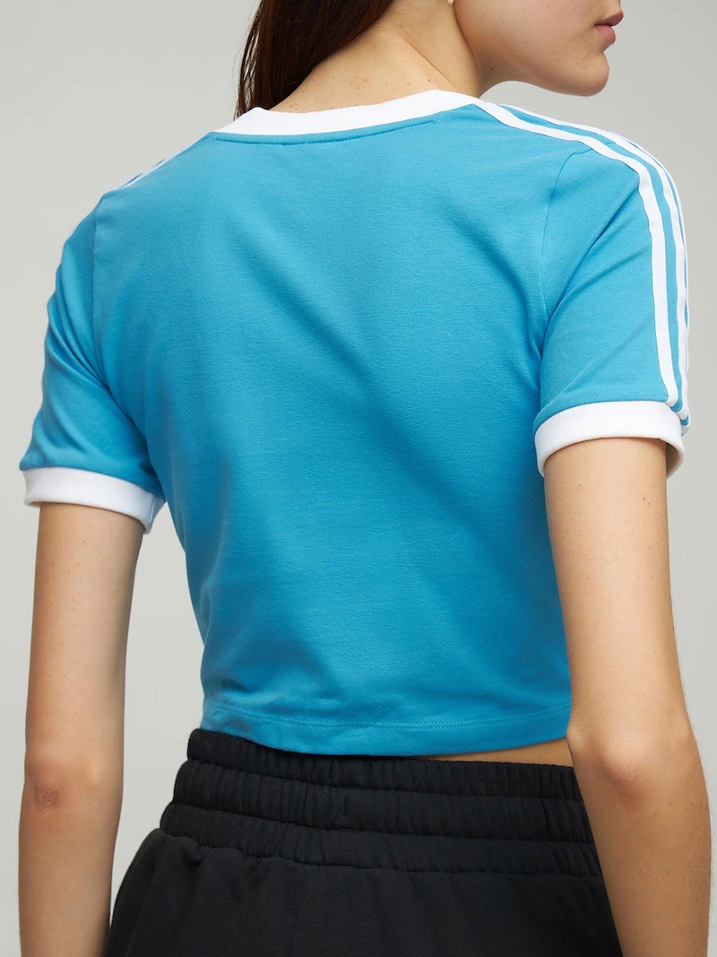 COTTON BLEND CROPPED T-SHIRT - 3