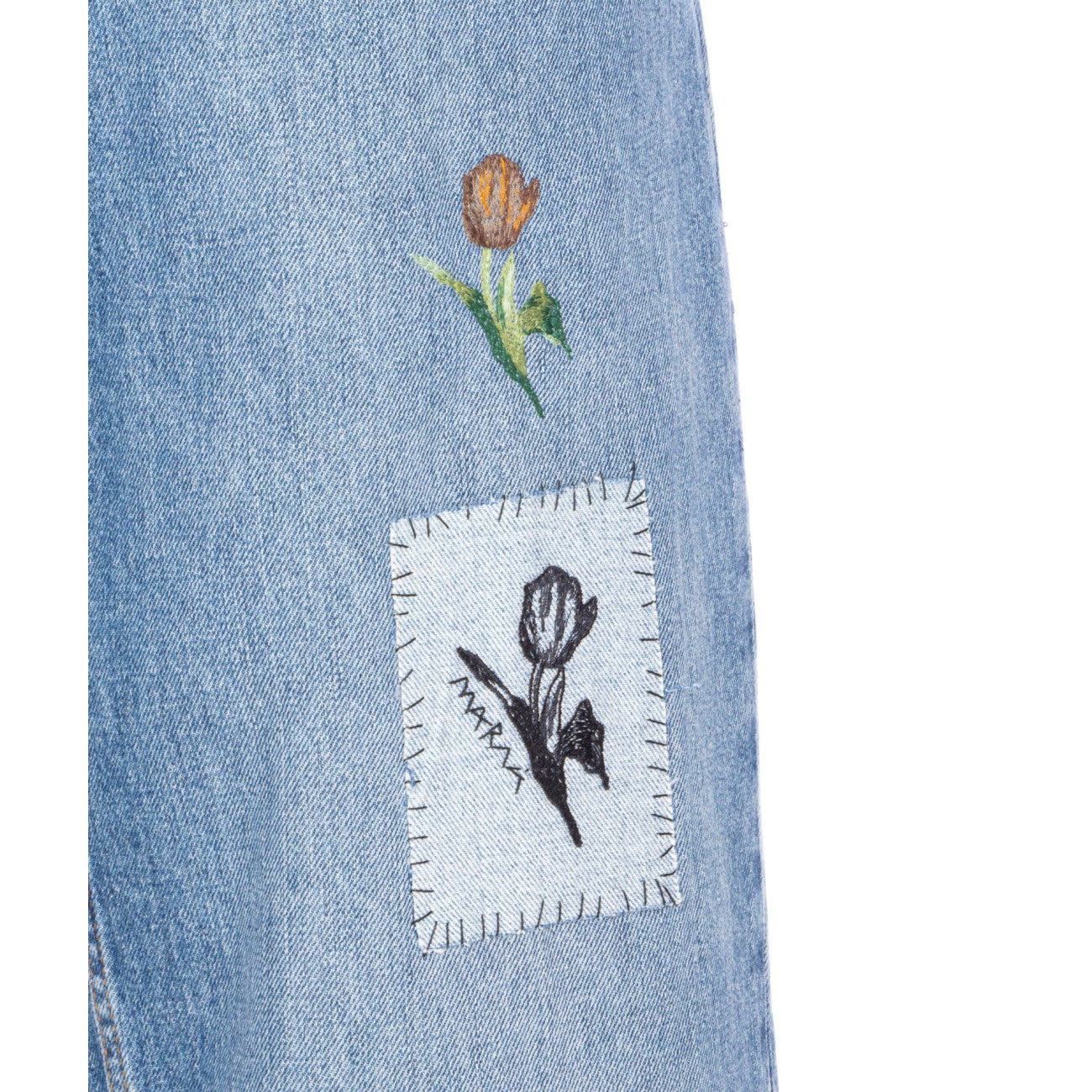 Marni Women Embroidered Denim Jeans - 4