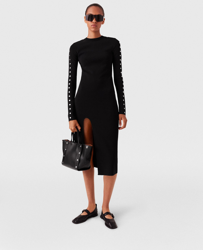 Stella McCartney Long-Sleeve Leg Slit Midi Dress outlook