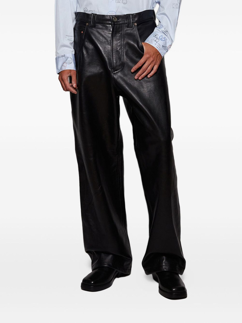 leather wide-leg trousers 4