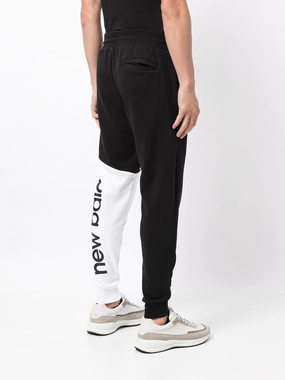 graphic-print cotton track trousers - 4