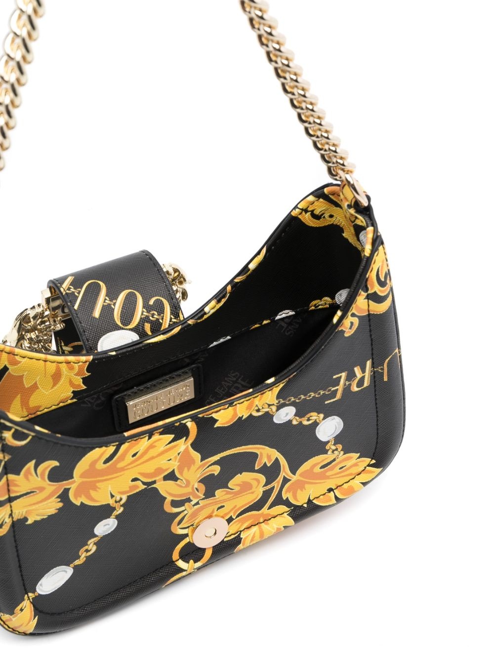 Chain Couture-print crossbody bag - 6