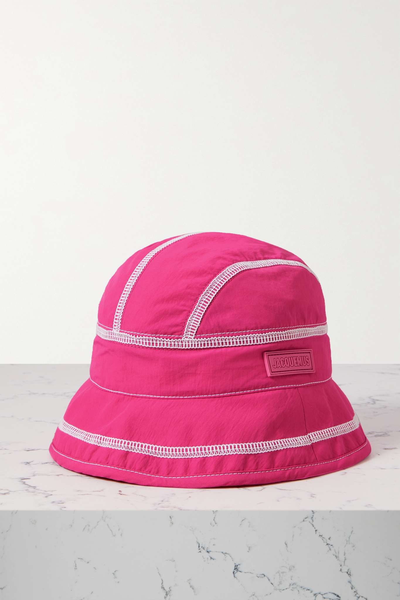 Le Bob Frescu topstitched shell bucket hat - 1