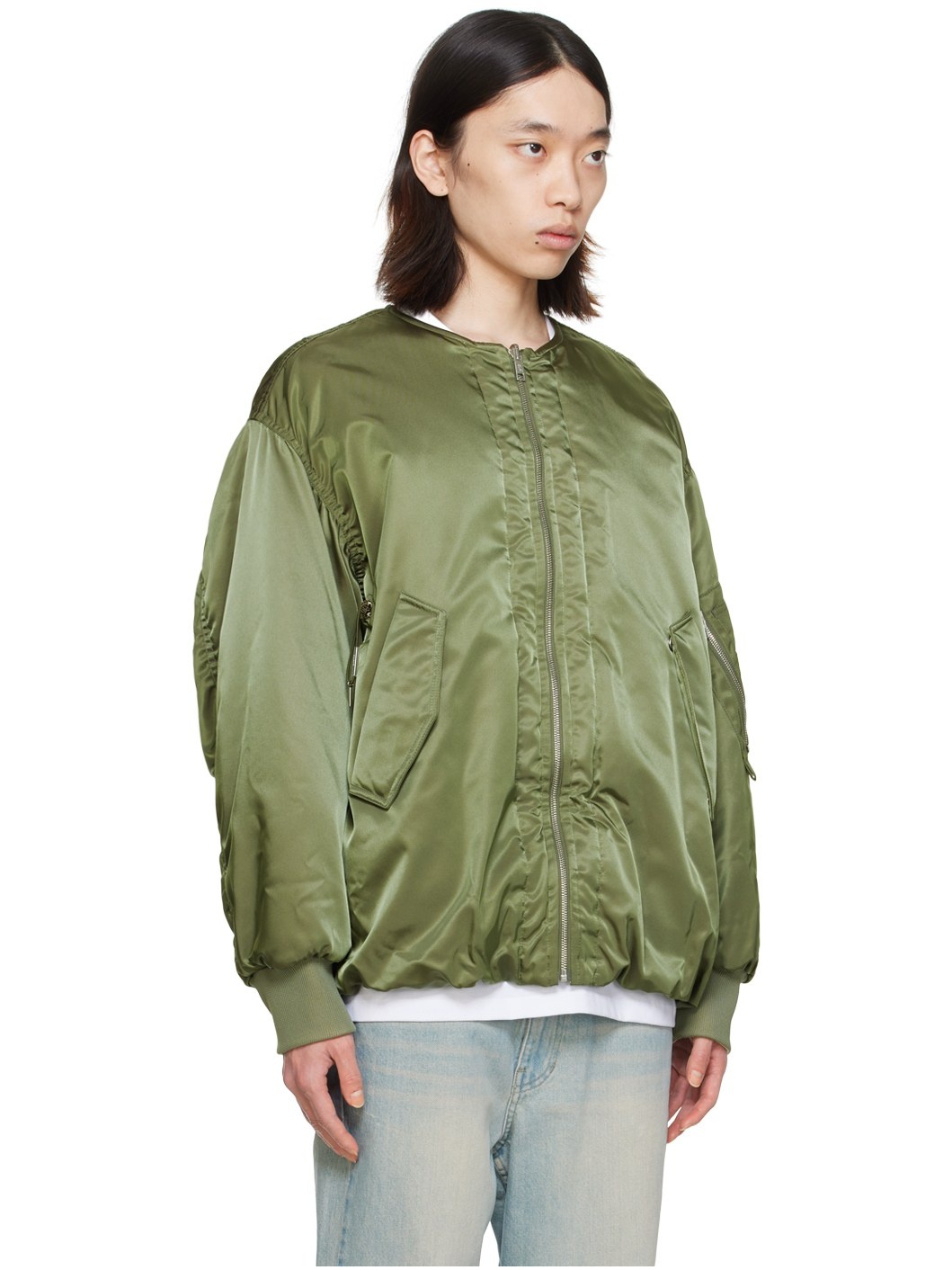 Khaki MA-1 Reversible Bomber Jacket - 2