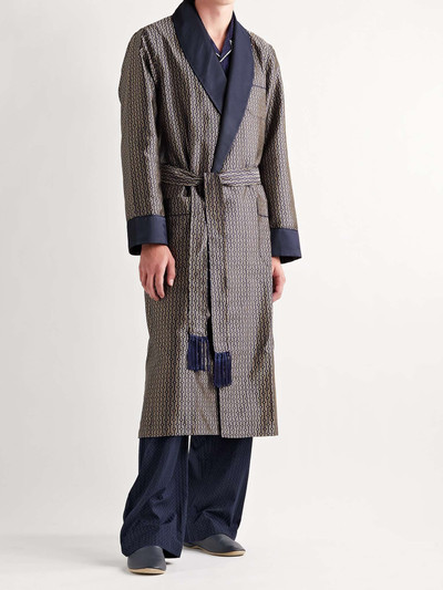 Derek Rose Silk-Jacquard Robe outlook