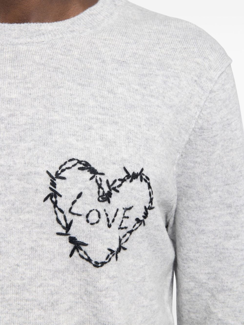 Kennedy heart barbed-wire detail sweater - 5