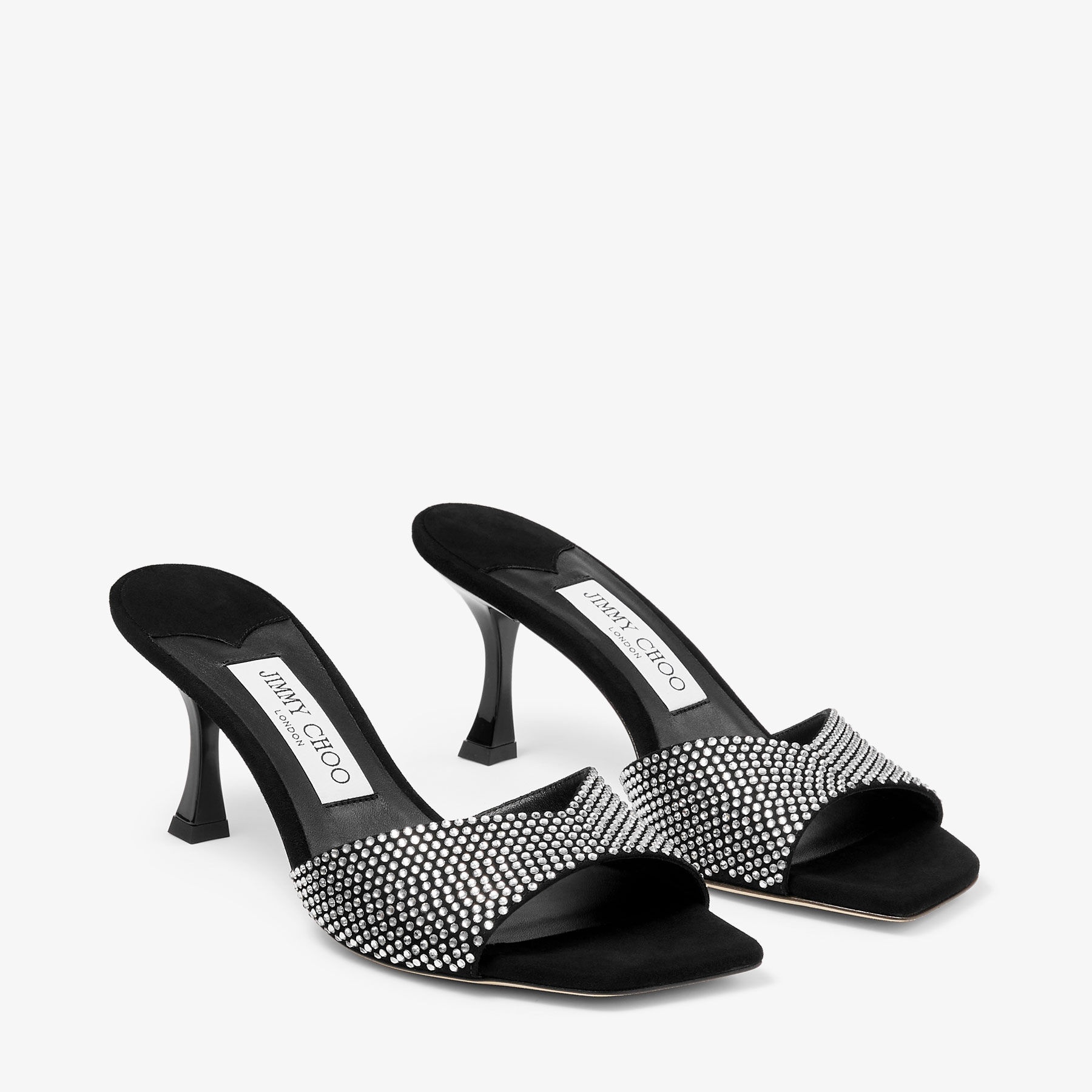Skye 70
Black Suede Crystal Sandals - 3