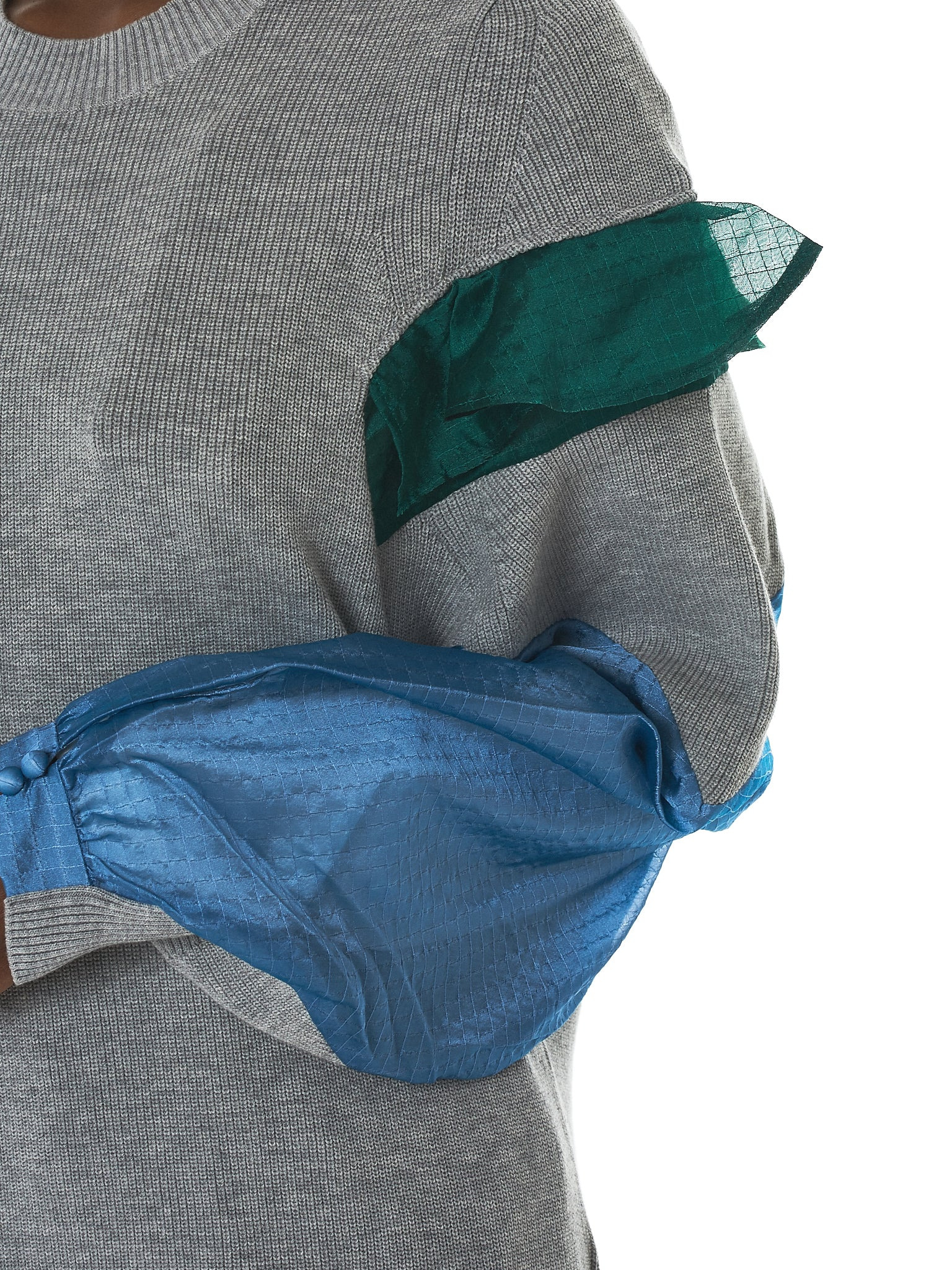 Ruffled Panel Crewneck Pullover - 5