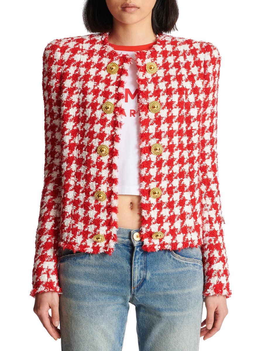 Houndstooth Tweed Jacket - 2