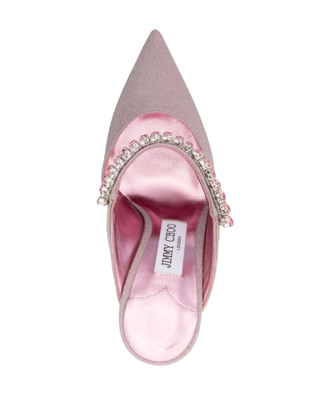 Bing 100mm glitter-detailed mules - 4