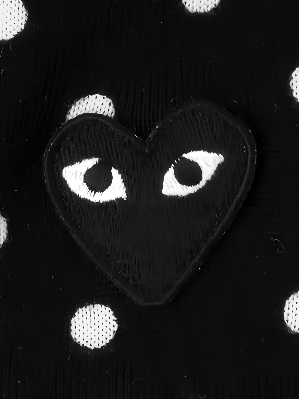 polka-dot heart-patch cardigan - 3