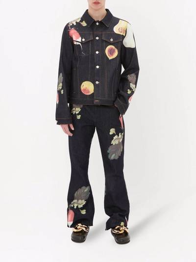 JW Anderson Veggie-print denim jacket outlook