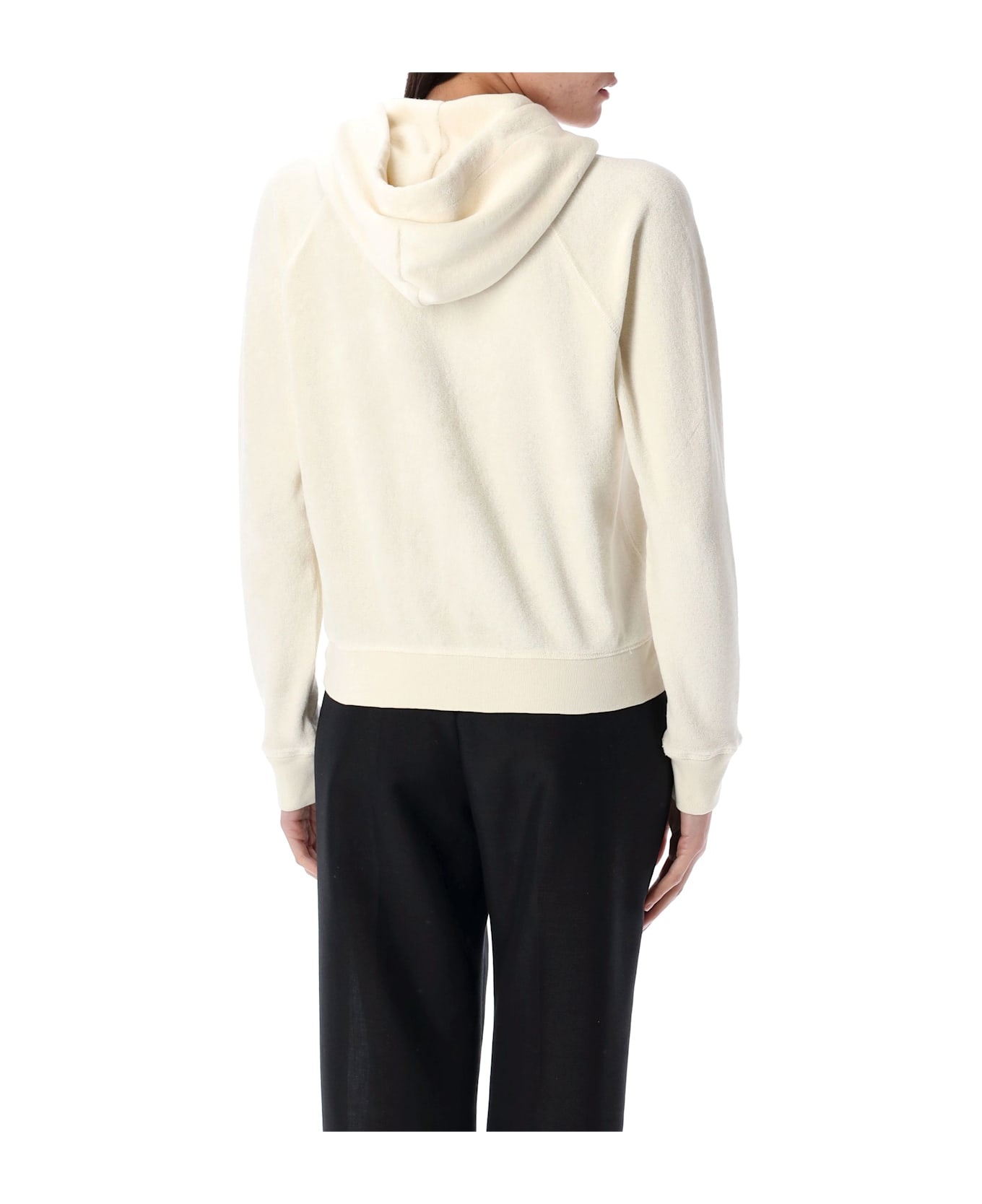 Towelling Zip Hoodie - 2