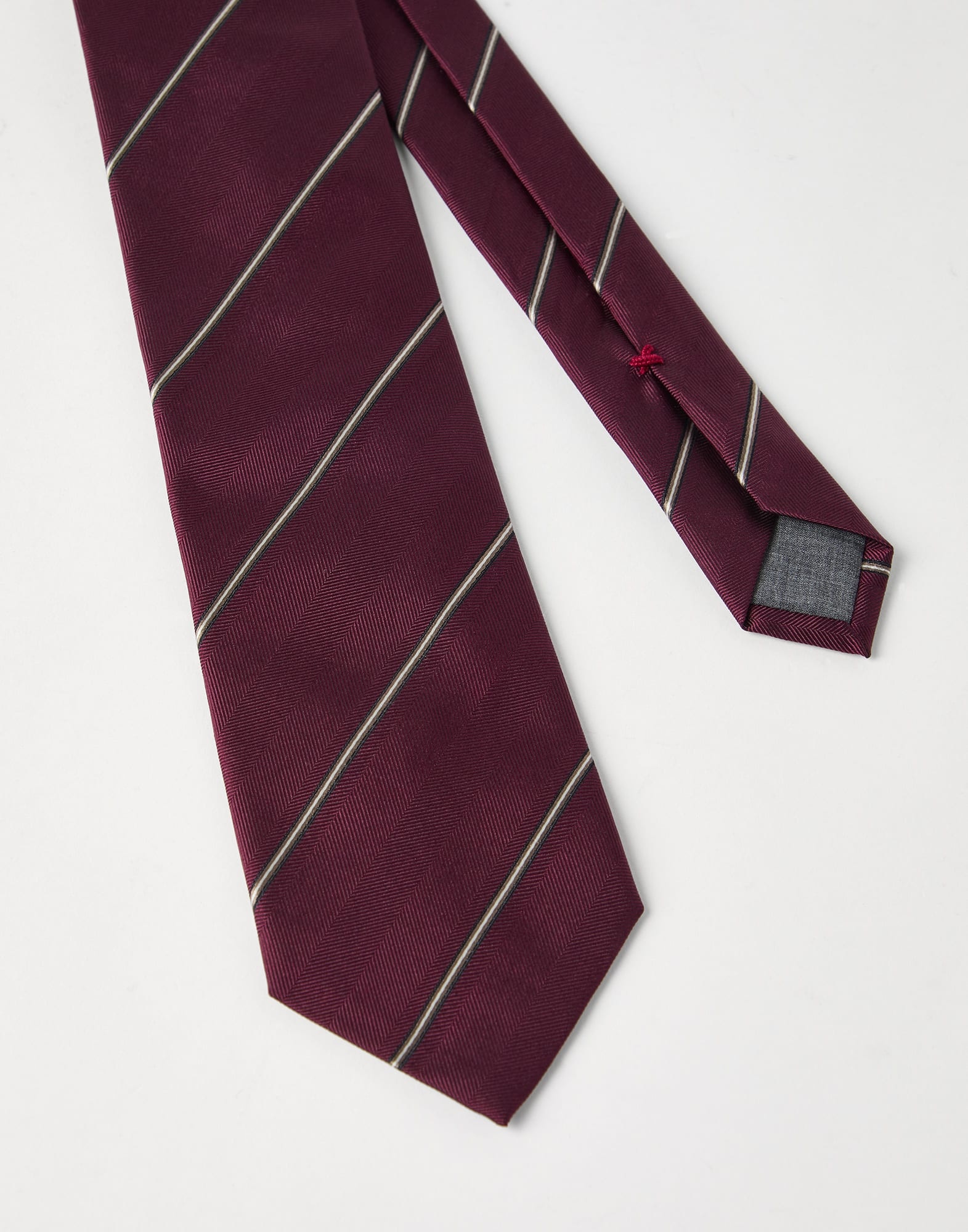 Regimental stripe silk tie - 2