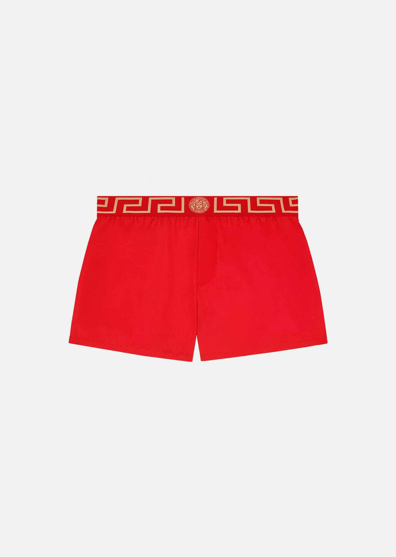 Greca Border Short Swim Shorts - 1