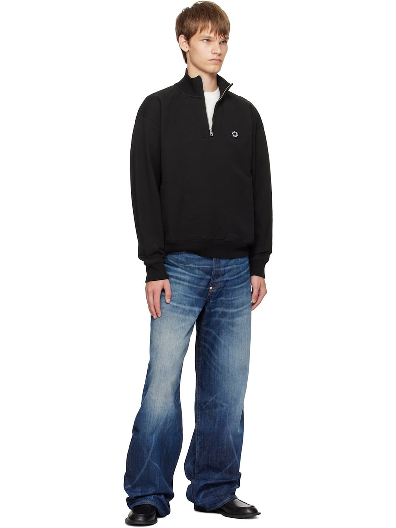 KENZO Navy Kenzo Paris Turn Up Wide Fit Jeans outlook