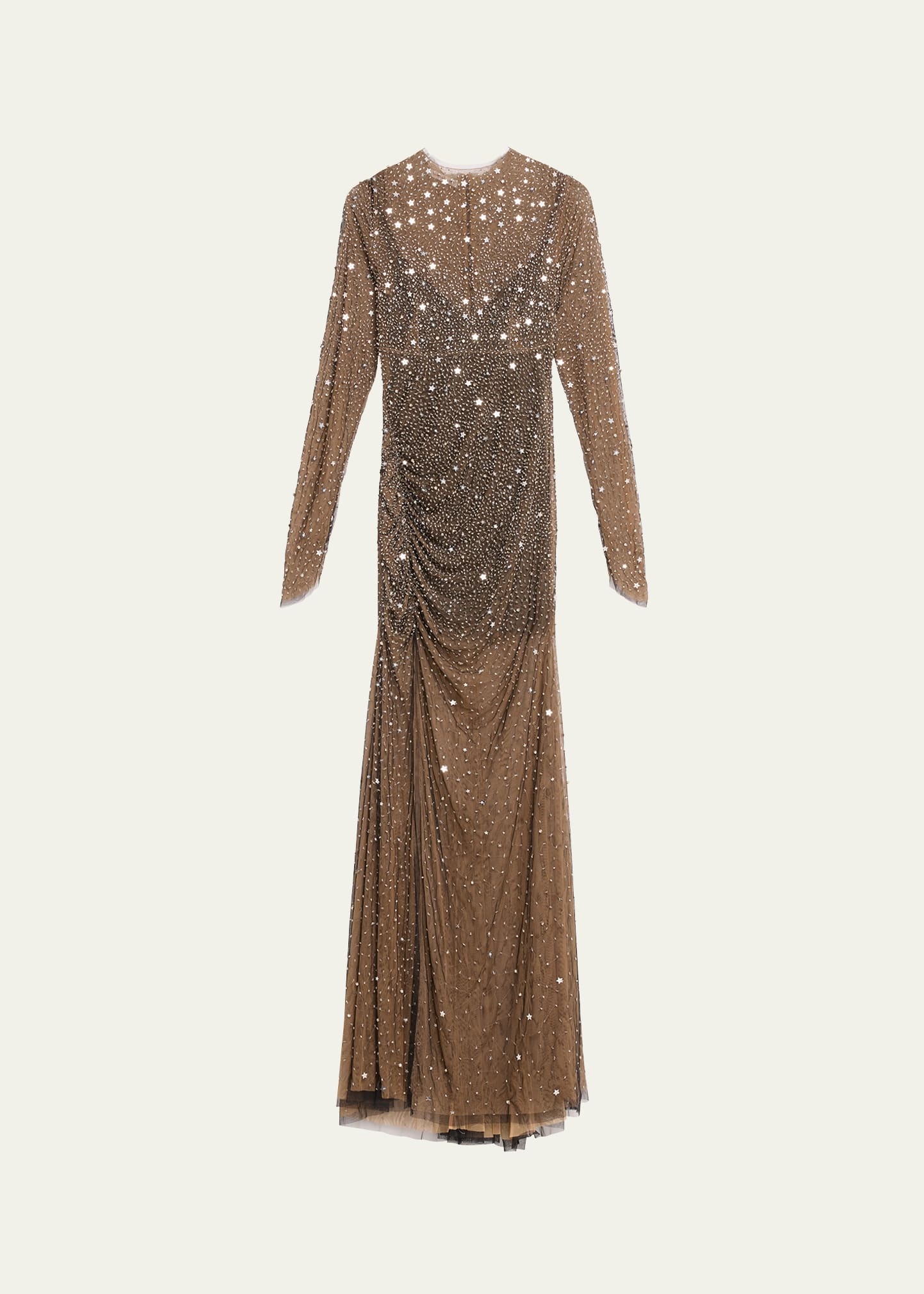 Charley Star Sequined Sheer Gown - 1