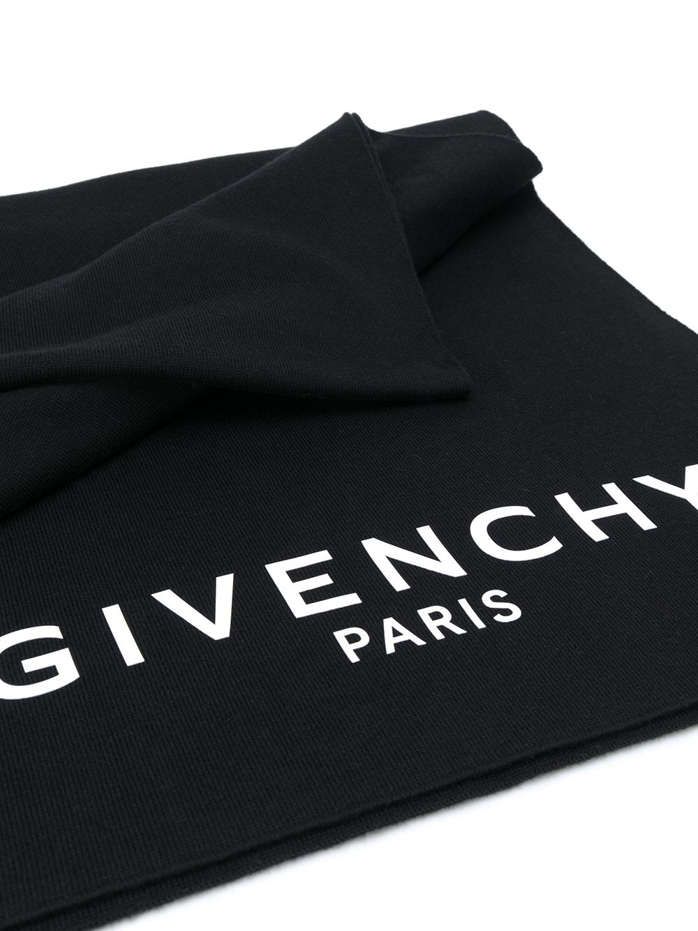 ribbed logo scarf - 3