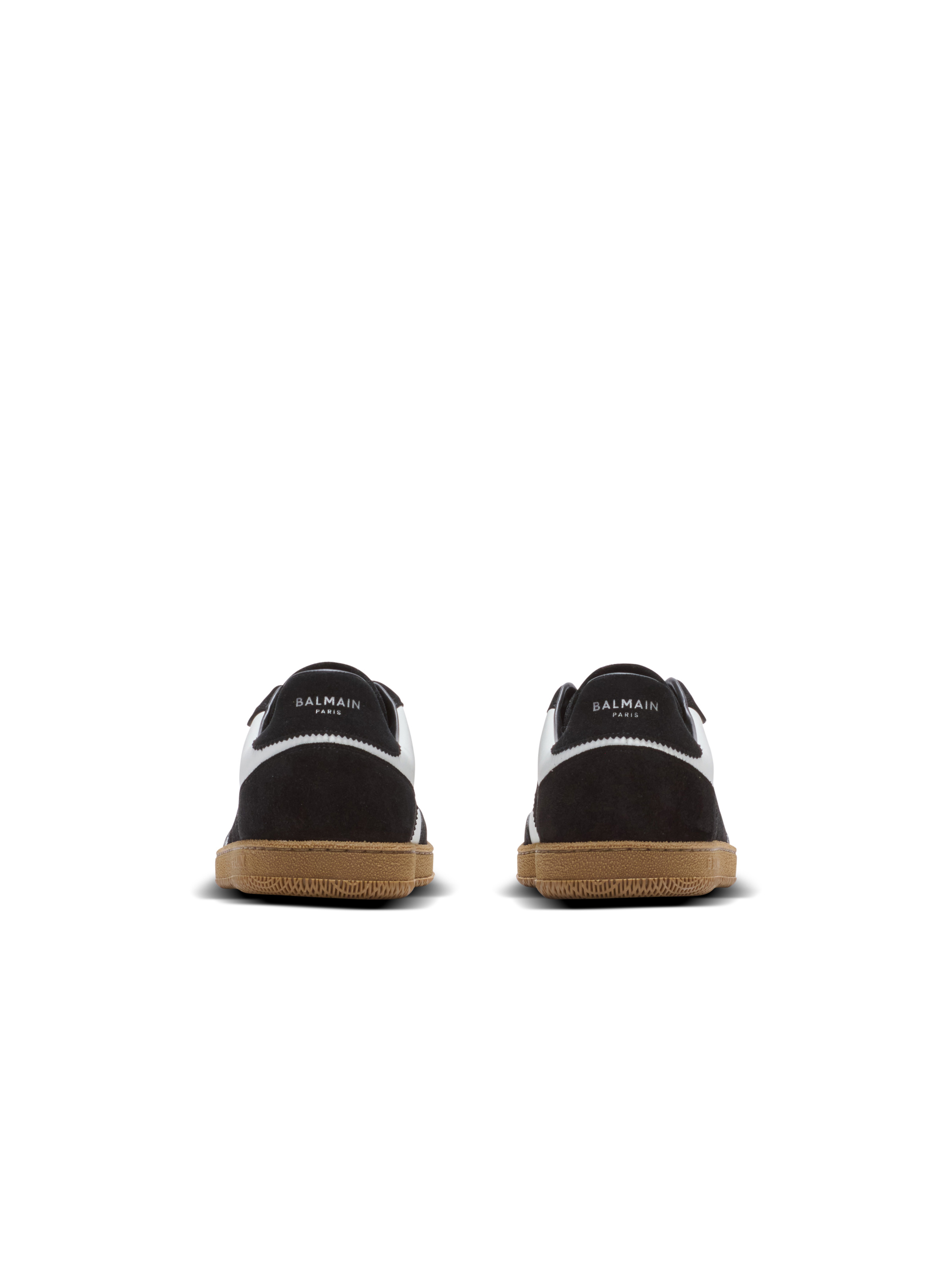 Balmain Swan trainers in calfskin and suede - 3