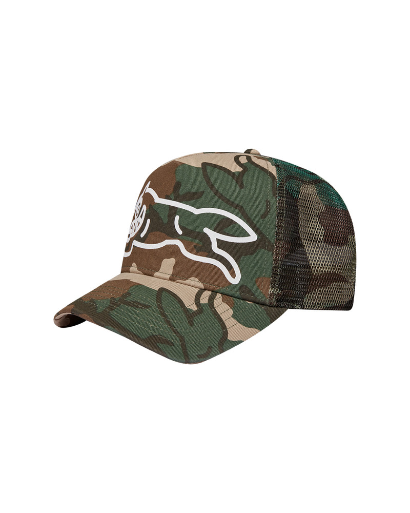 RUNNING DOG WOODLAND CAMO TRUCKER CAP 1