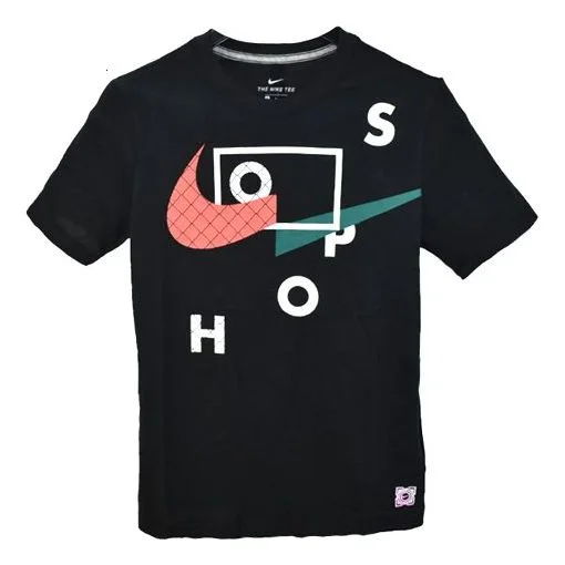 나이키 농구 Athleisure 우연한 스포츠 둥근 목 검정 CK1180-010 - 1