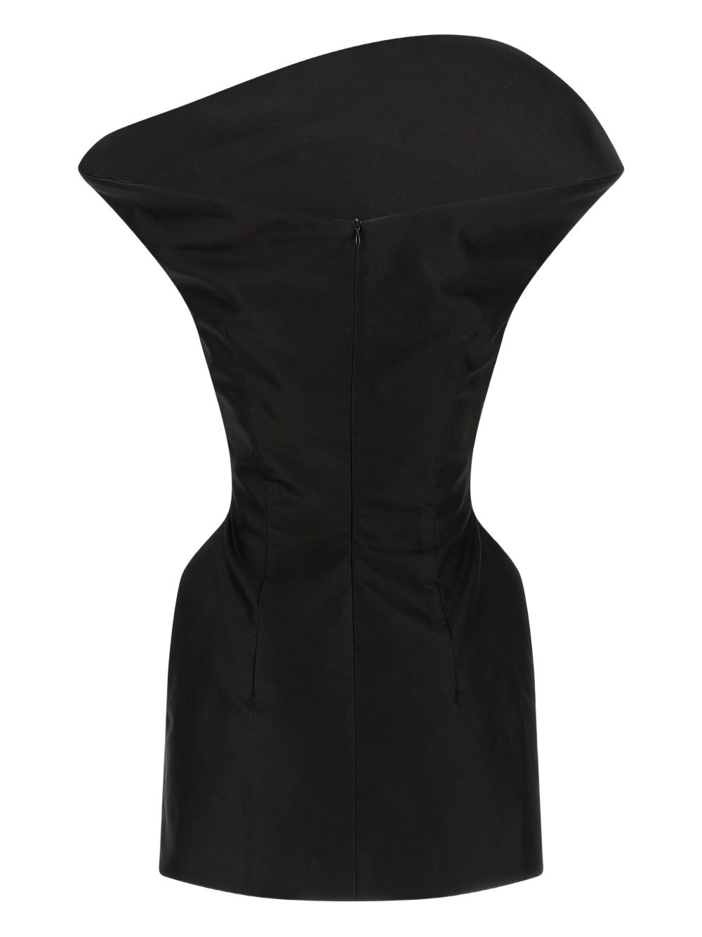 asymmetrical sculpted cotton mini dress - 2