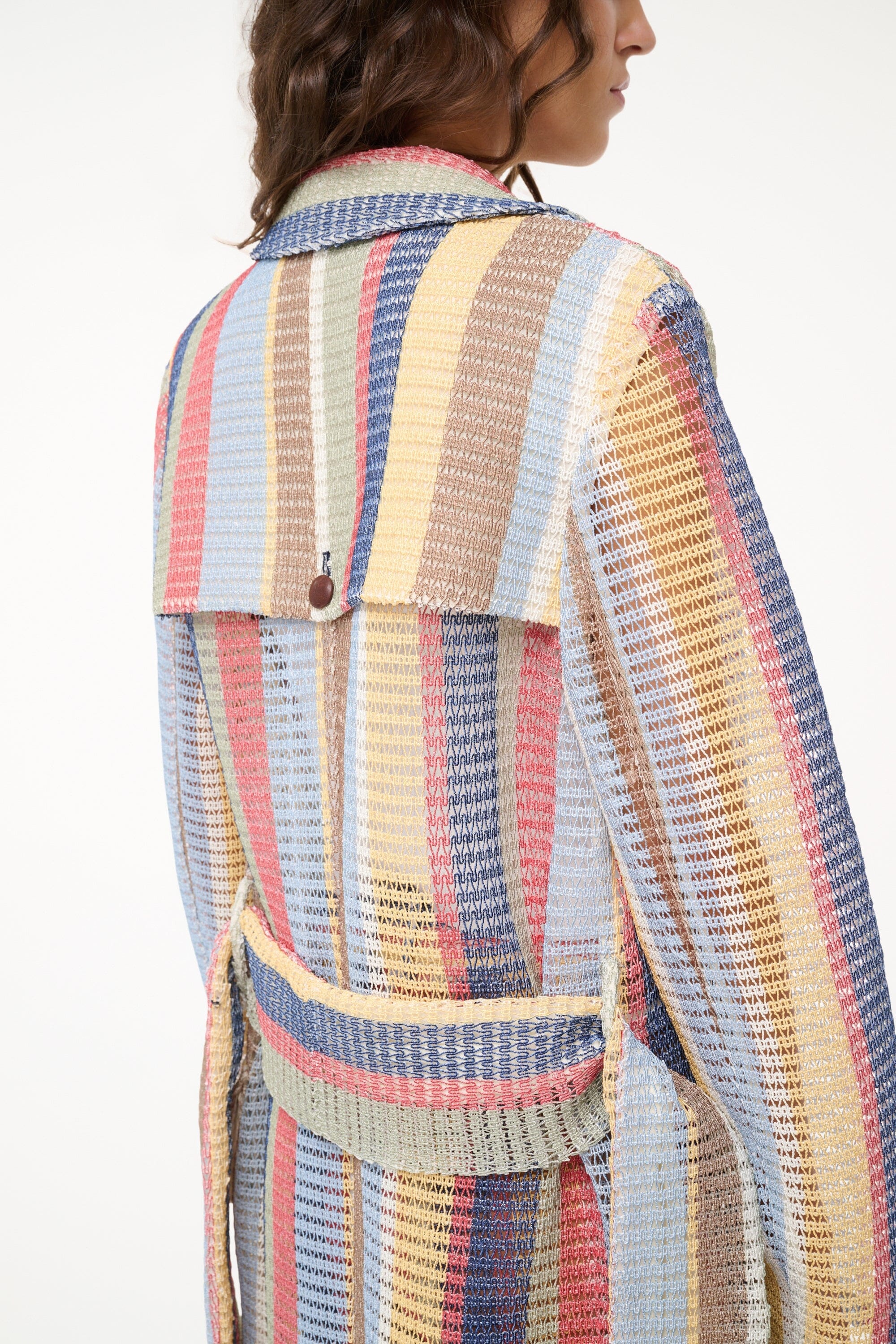 STAUD FREDDIE TRENCH MARKET STRIPE - 6