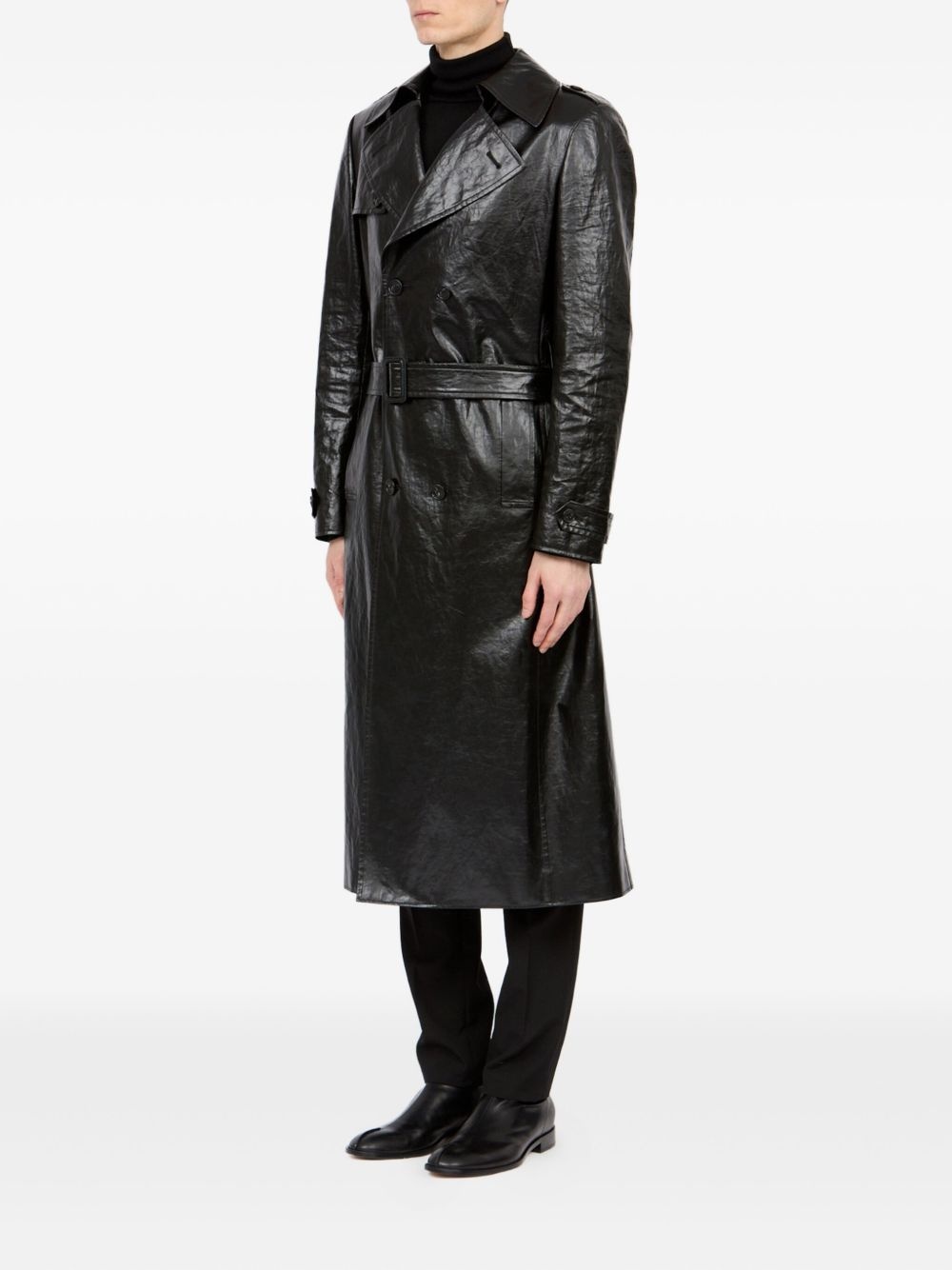 double-breasted trench coat - 6