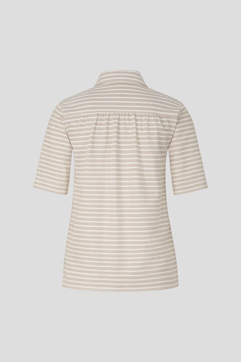 Peony Polo shirt in Beige/White - 6