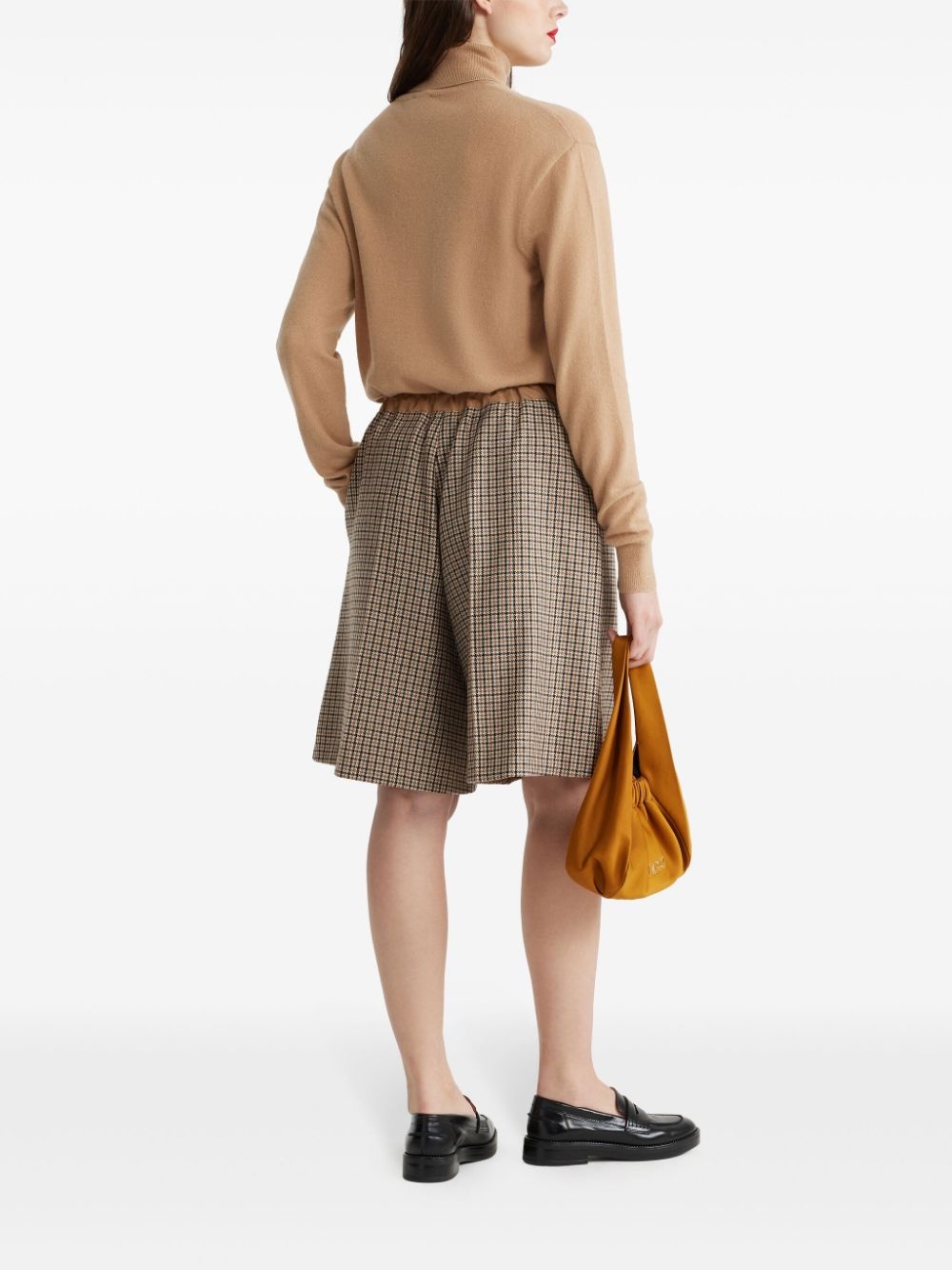 houndstooth longline shorts - 3
