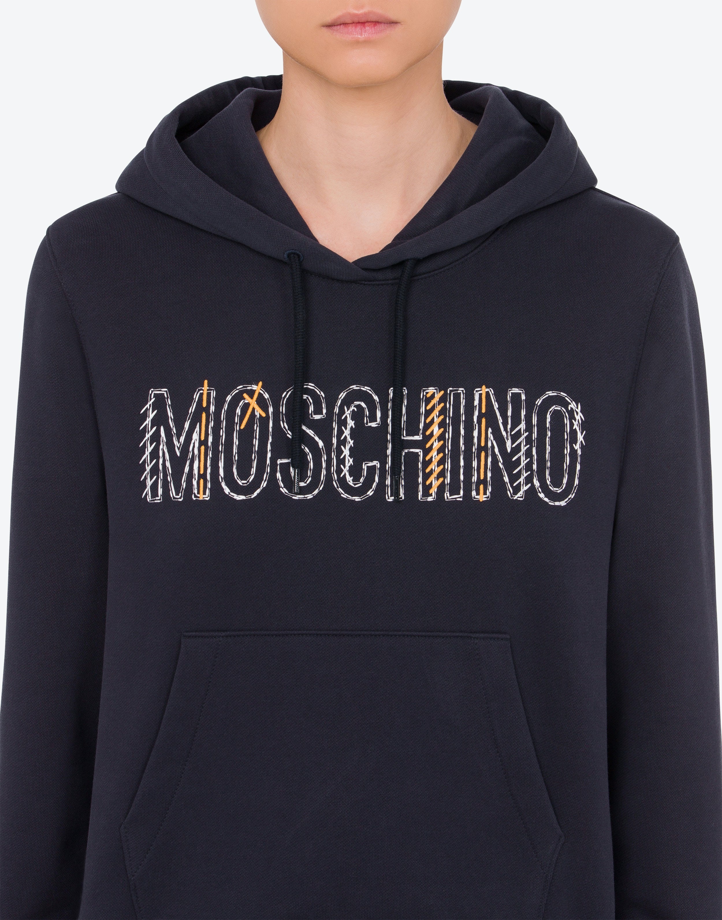 STITCHING LOGO HOODIE - 4
