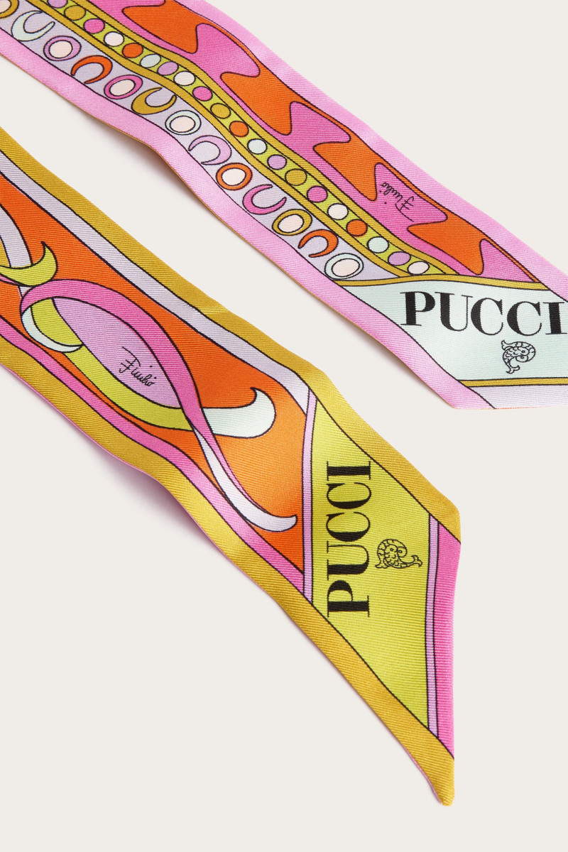 MIXED PRINT SILK TWILL SCARF 4