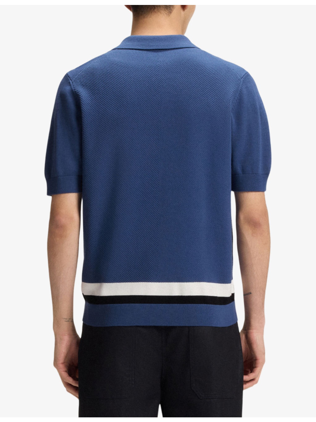 Striped Regular-Fit Short-Sleeve Knitted Polo - 4
