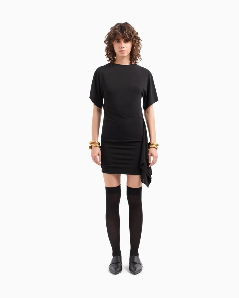EMPORIO ARMANI DAWN TO DUSK STRETCH-JERSEY DRESS WITH FLOUNCE outlook