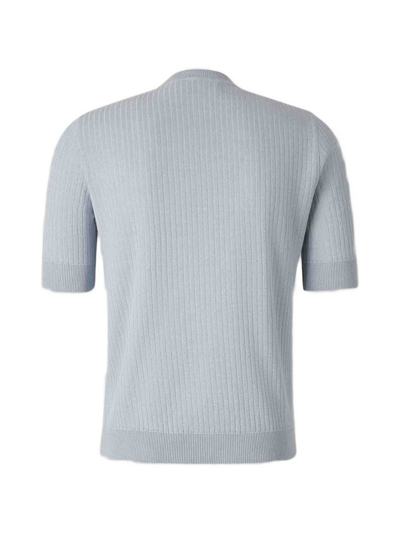 LARDINI ribbed-knit T-shirt outlook